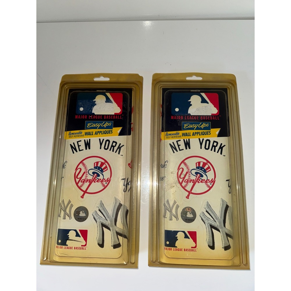 New York Yankees MLB Wall Appliques Village EasyUps 2 Packs 50 Decals Total